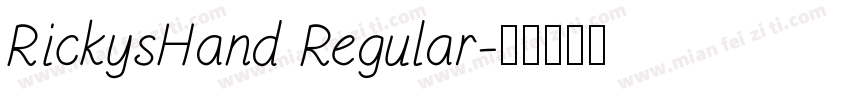 RickysHand Regular字体转换